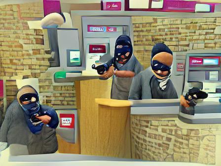 Stylized Image of Bank Robbers