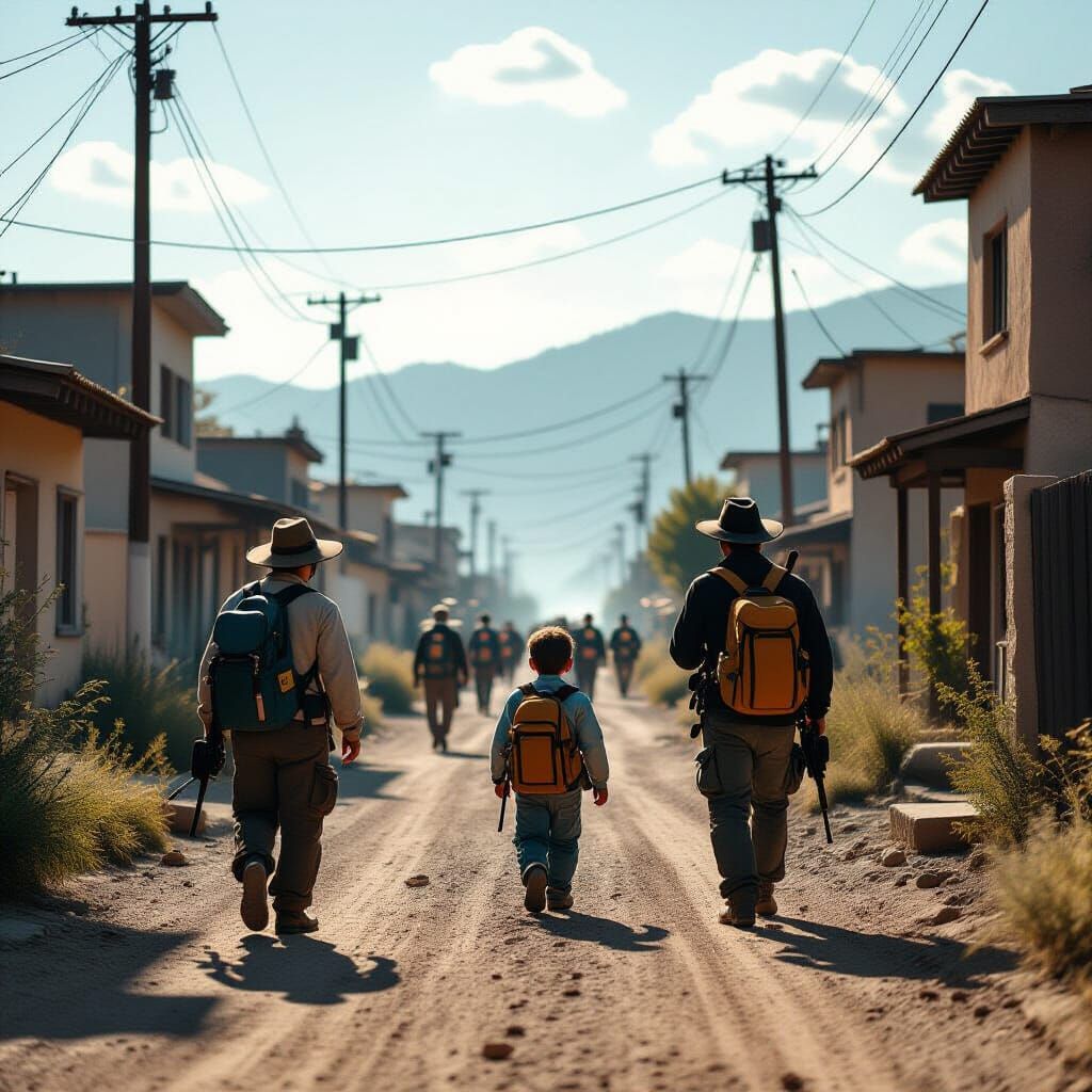 Minions Cinematic Film Still with Film Grain Effect