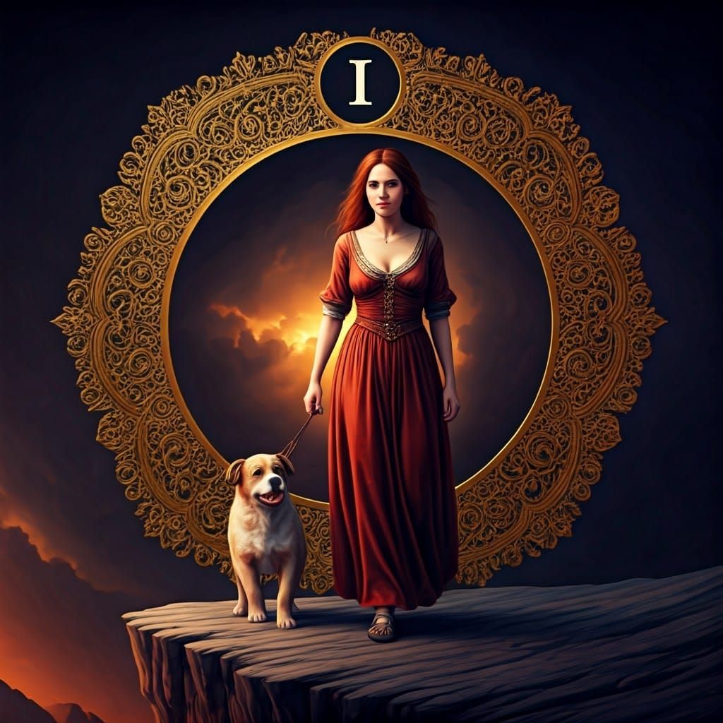 Confident Woman Walks to Cliff Edge