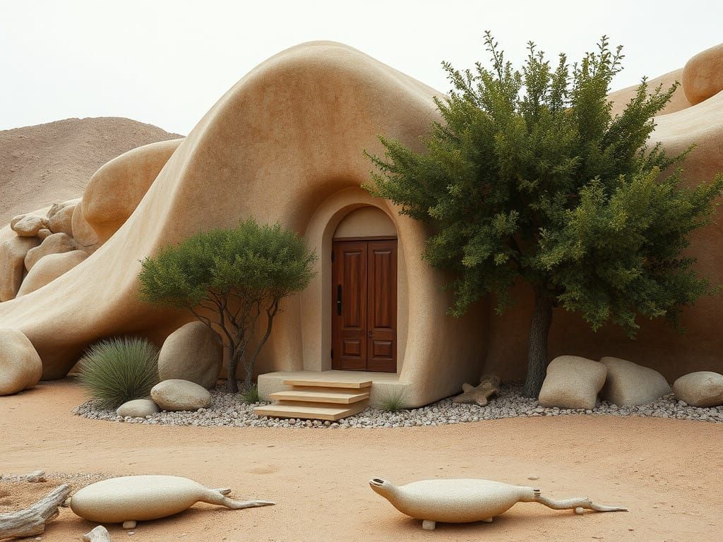 Surreal Royal Amber Sanctuary in Romantic Ultraminimalistic...