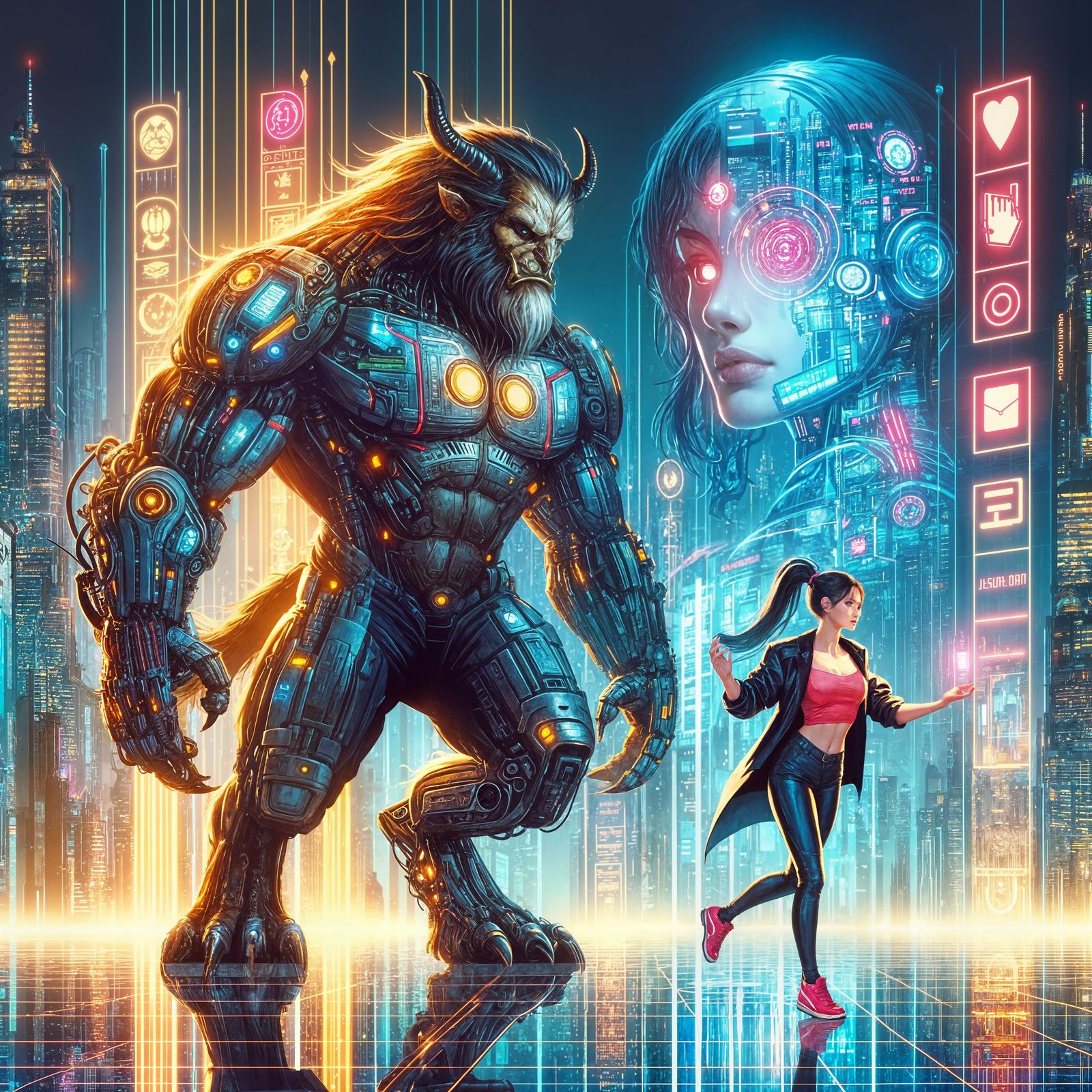A tale as old as time, Beauty and the Beast, a cyberpunk masterpiece