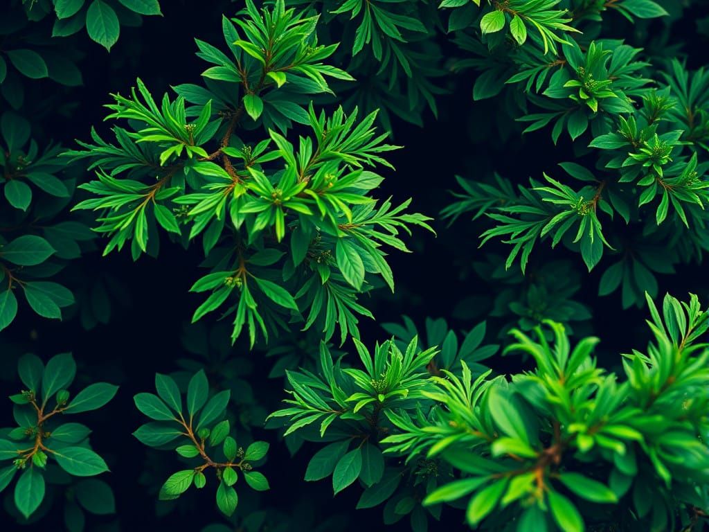 Vibrant Green Geometric Abstraction