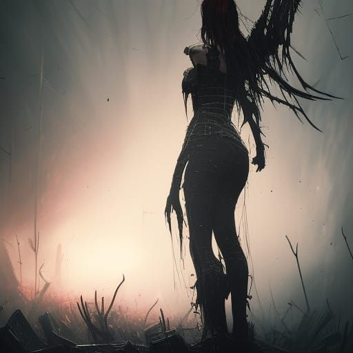 Bleeding Black heart with barb wire wrapped around it& gothic vibes