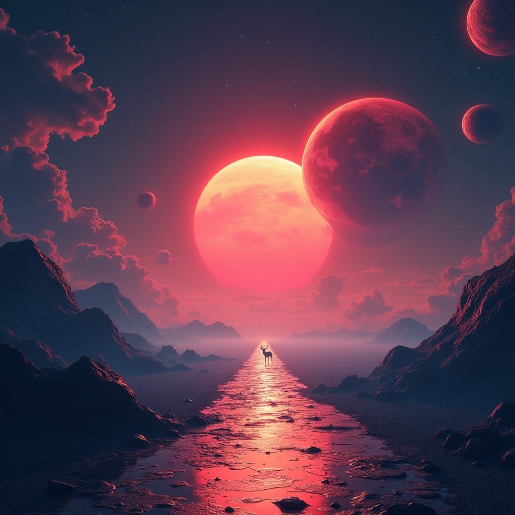 Cosmic Planets Align on Starry Path to Light