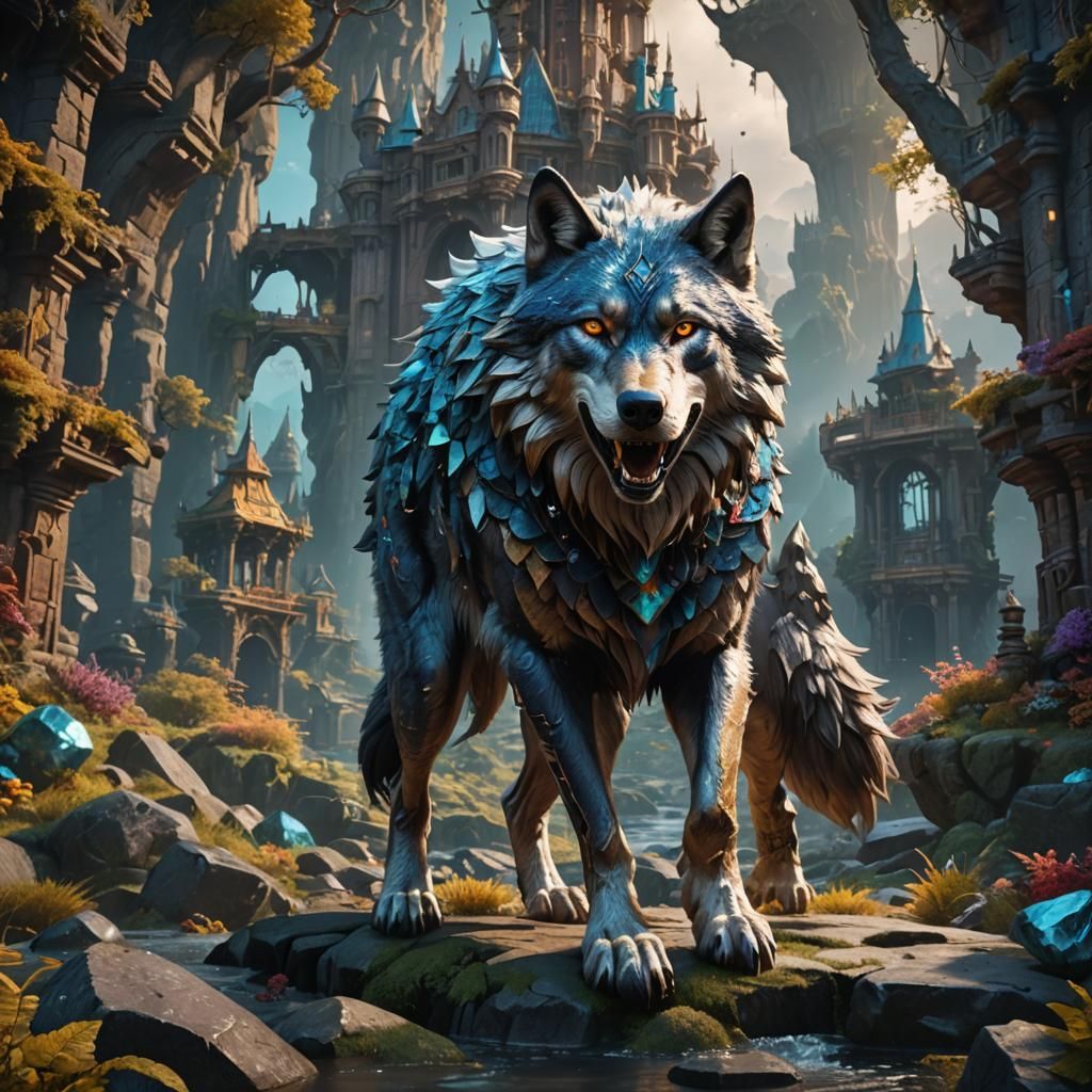 Diamond Wolf Fantasy Concept Art