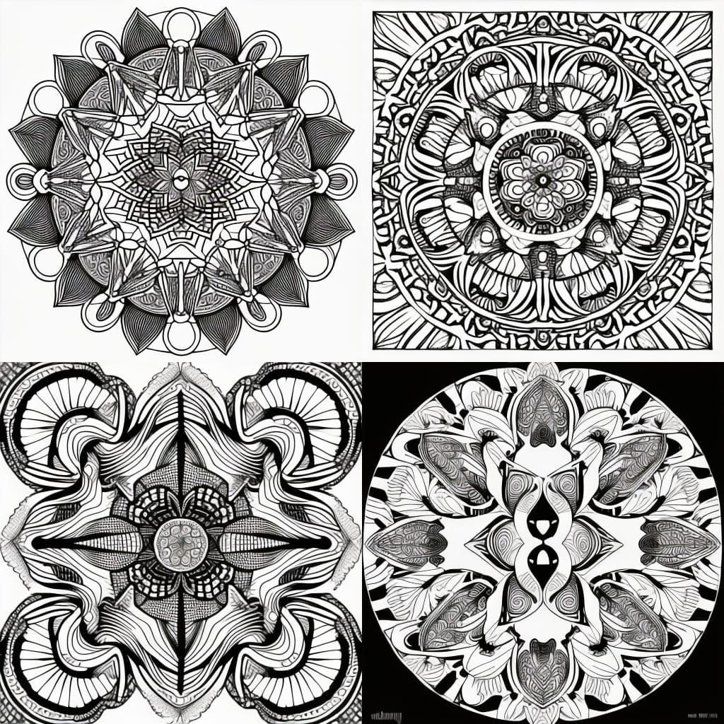 Motivational Mandala Coloring Page with Floral Design