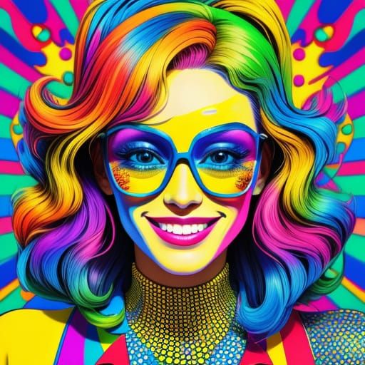 Psychedelic Pop Art Summer Excitement in 8K