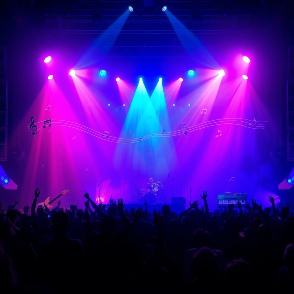 Electric Dreamscape Music Festival in Cyberpunk Aesthetic