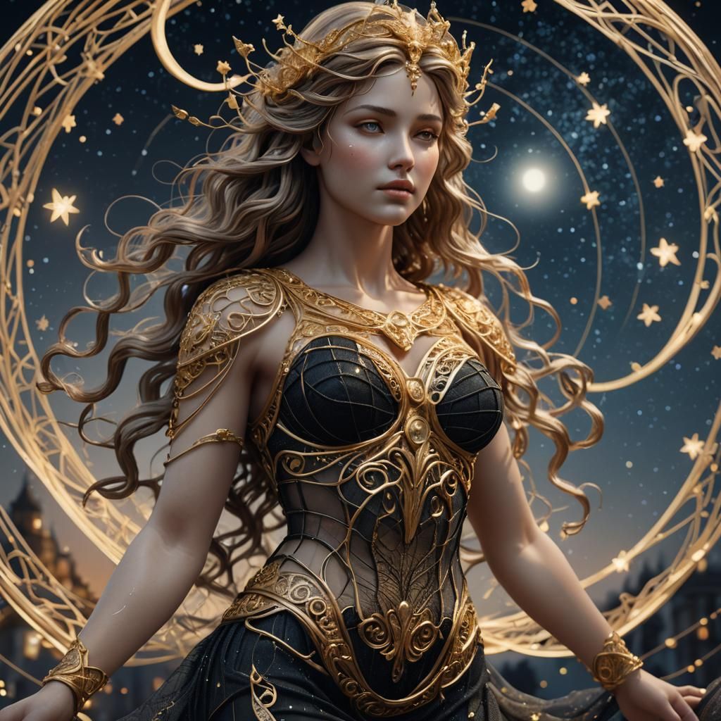 Ethereal Goddess of the Starry Night