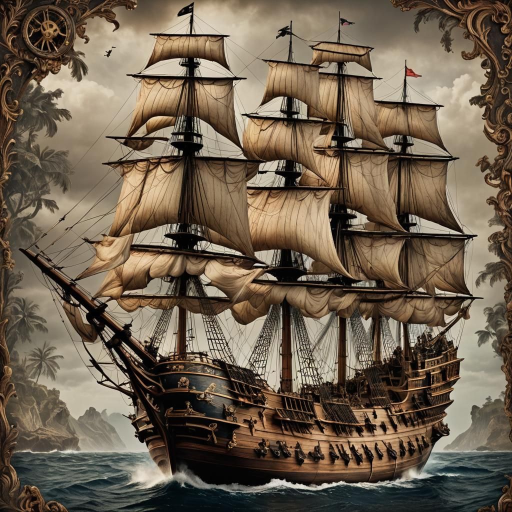 Hyperdetailed Pirate Ship: Queen Anne's Revenge