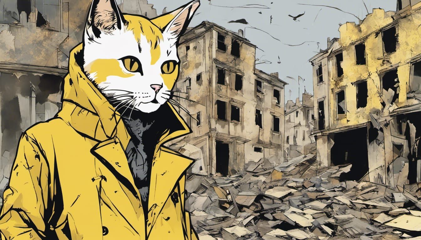 Post-Apocalyptic Cat in Picasso Style