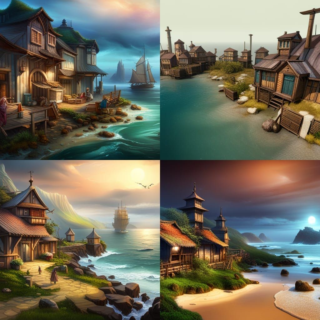 Crab-Human Hybrids in Ancient Seaside Village