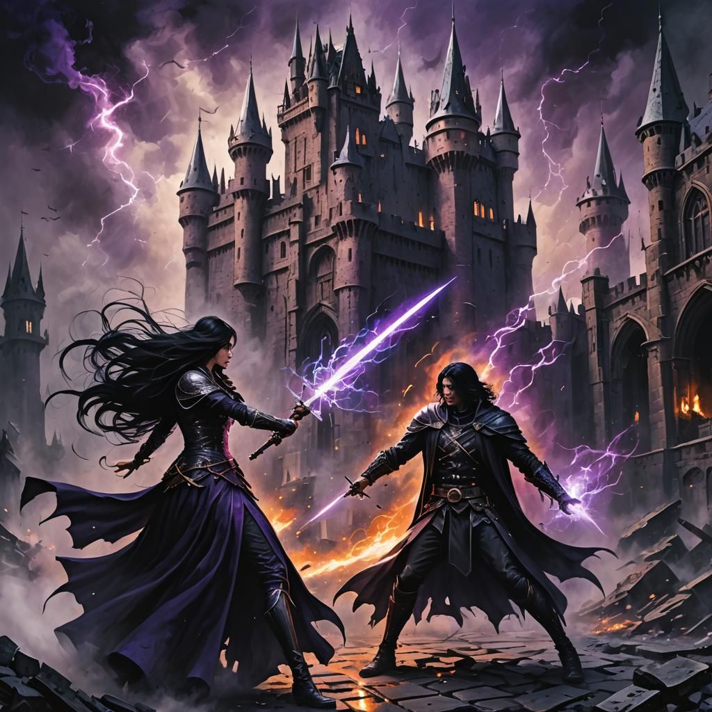 Epic Battle Between Elf and Wizard