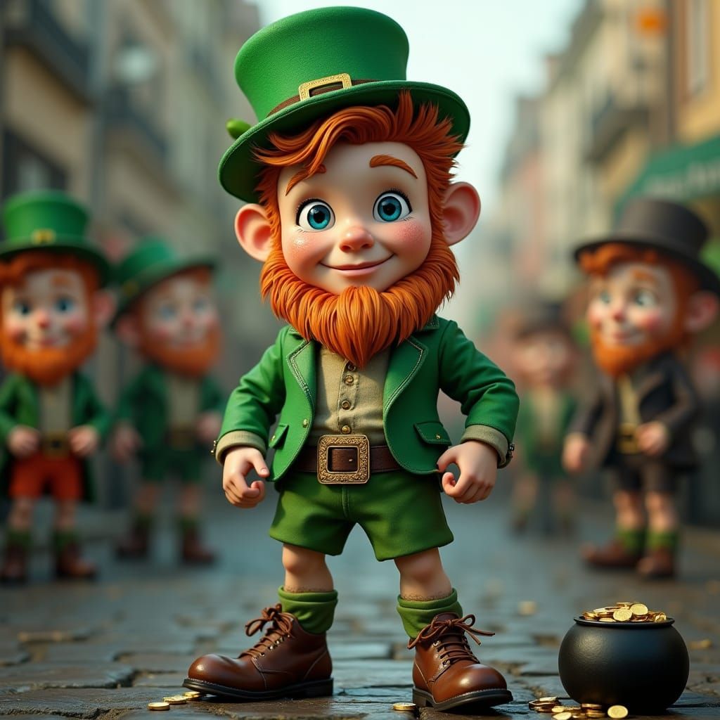 A Leprechaun with his Pot full of Gold