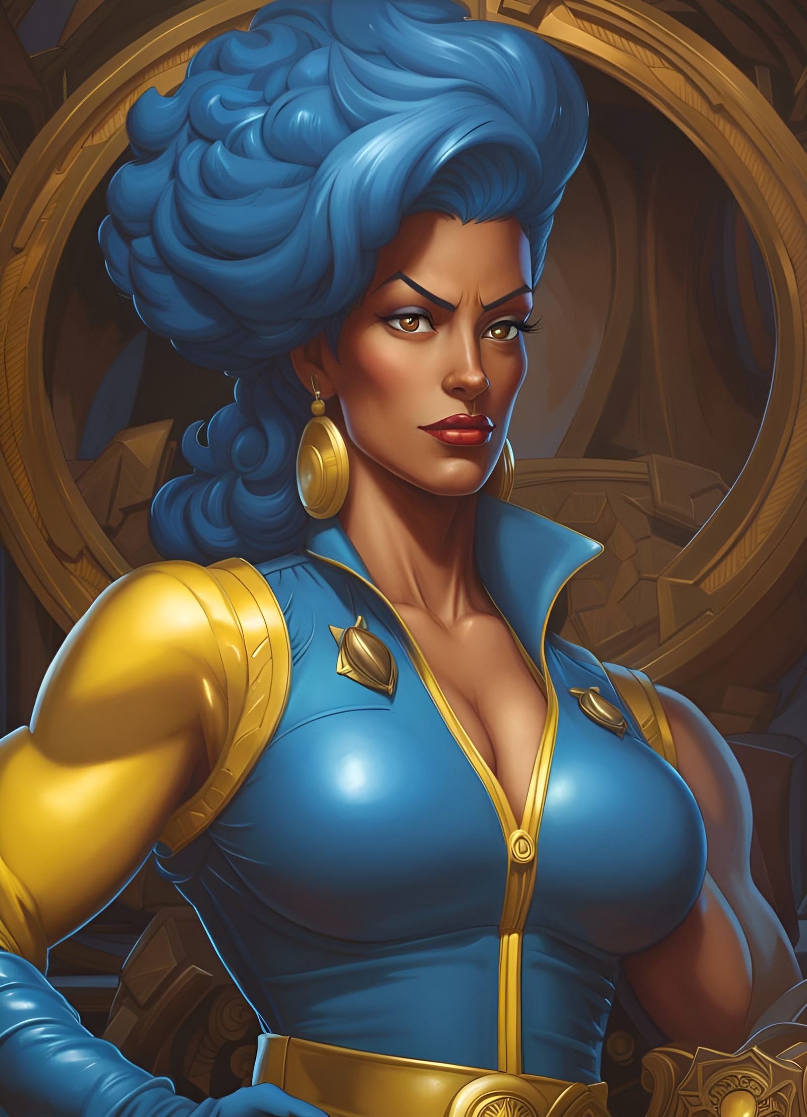 Marge Simpson as Muscled Heroine: Digital Art