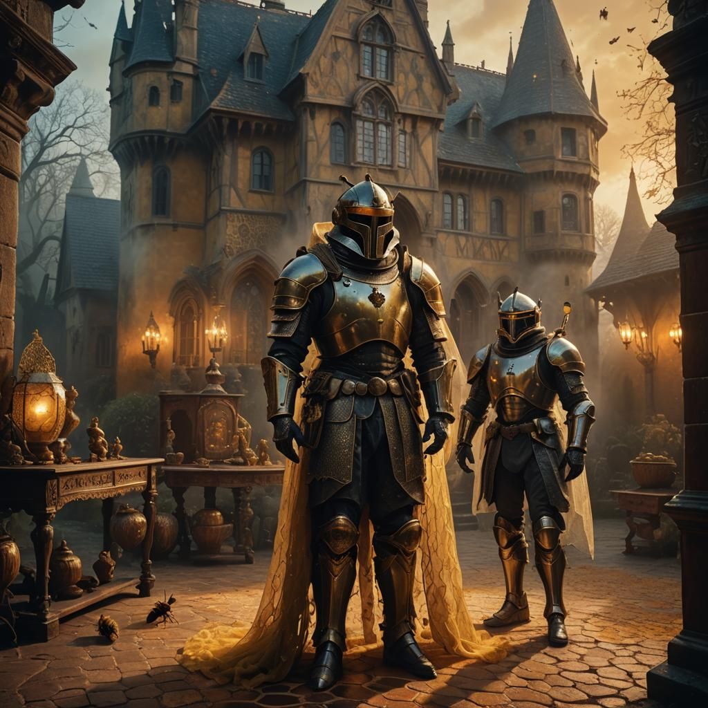 Ghost in Medieval Armor Before Beehive Mansion