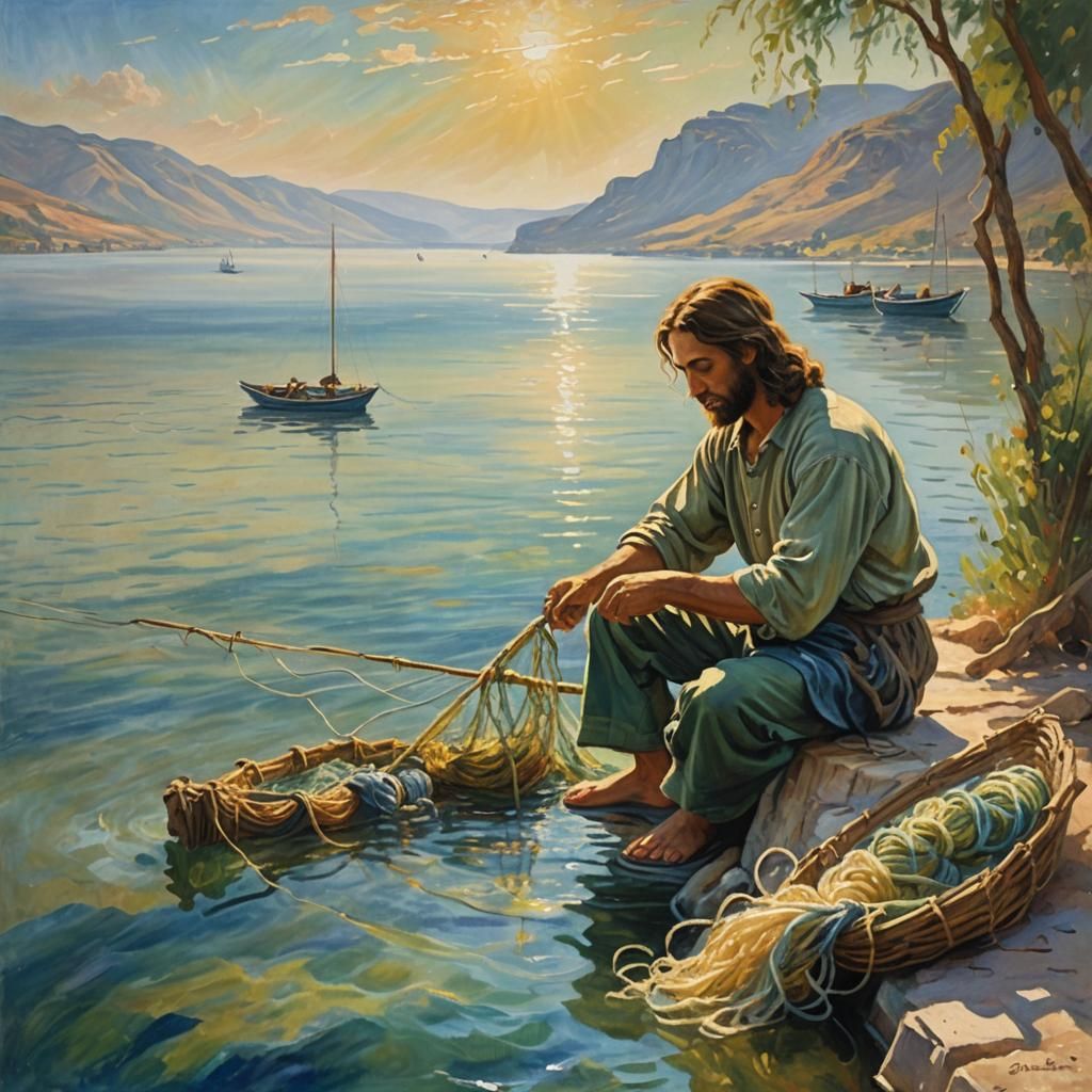 Jesus Calls Peter: An Impressionist Painting on Galilee