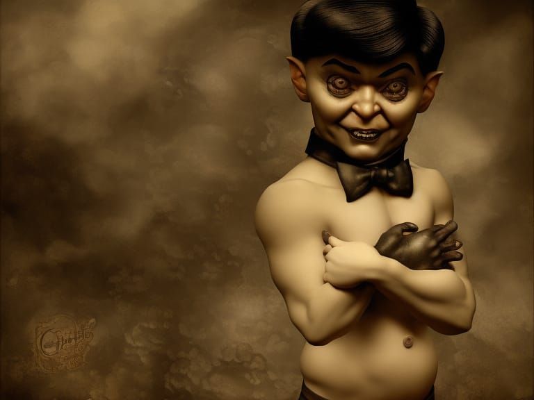 Sinister Victorian Gentlemen in Rainy Townscape