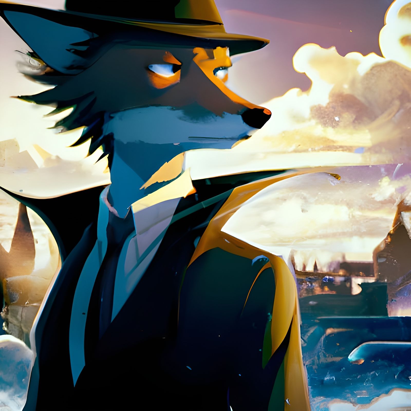 Sherlock Fox: Studio Ghibli Anime Portrait