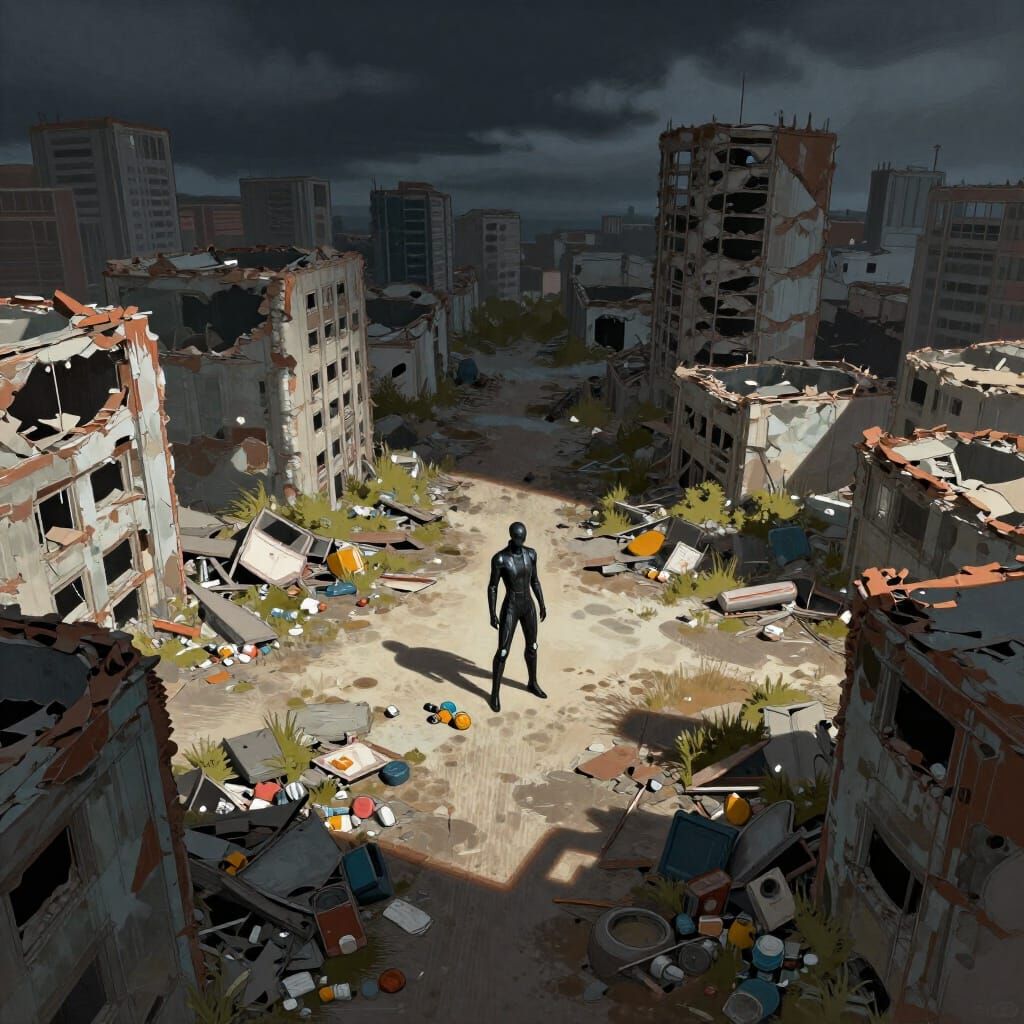 Survivor Scavenging in Ruined Metropolis