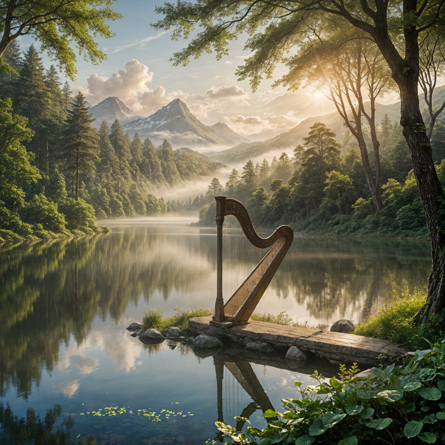Serene Harp Concerto in Golden Light