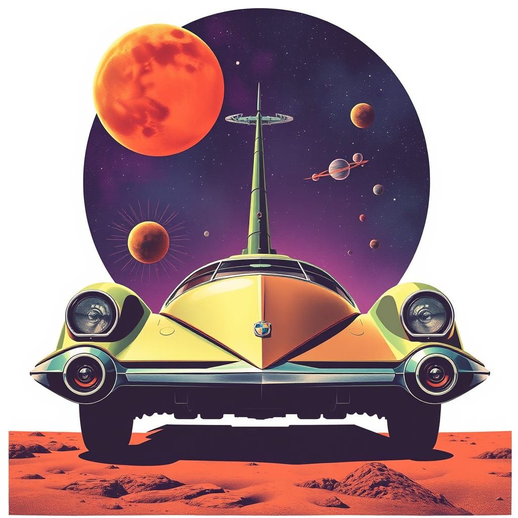 Retroweird space car
