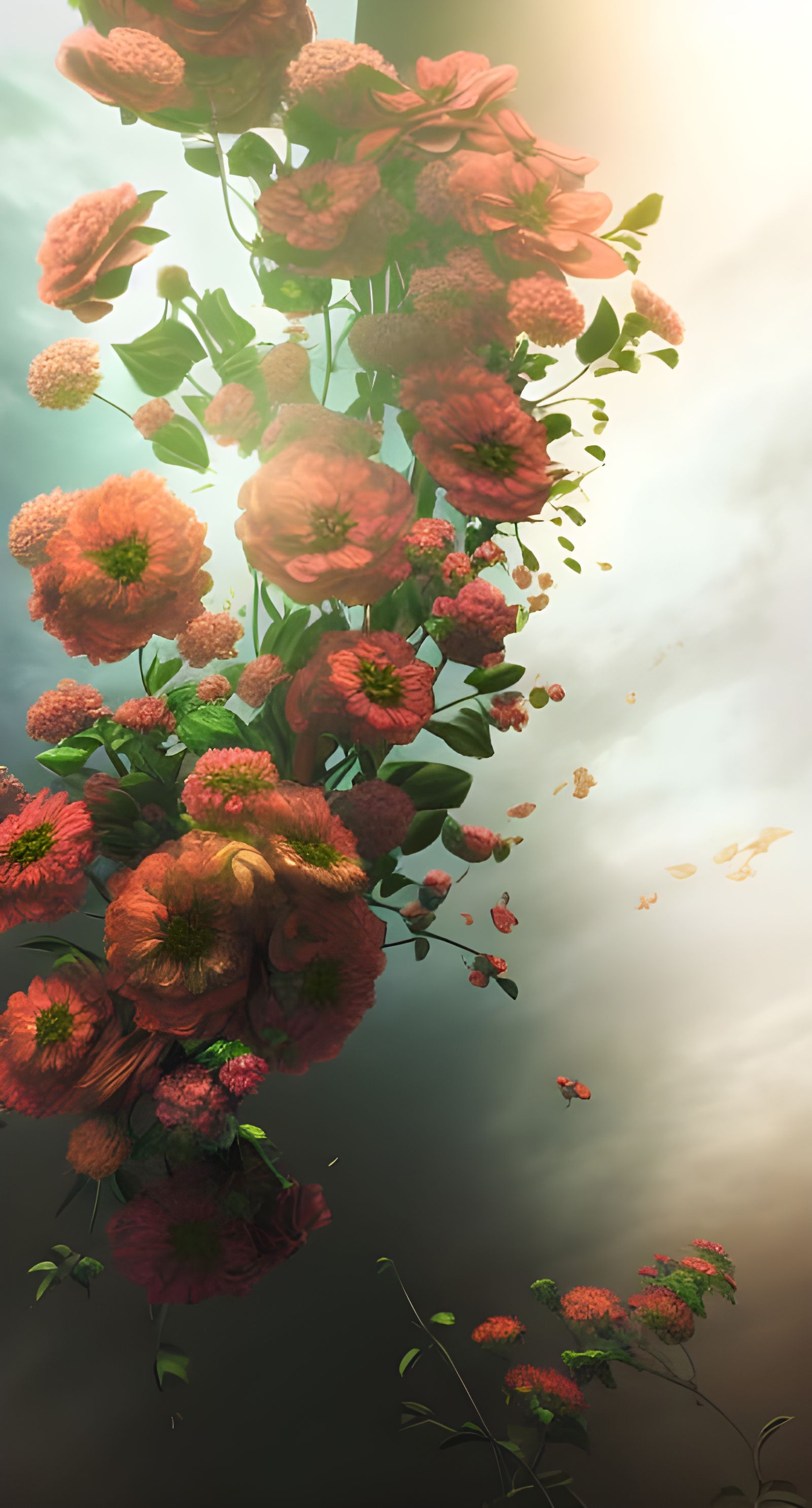 Surreal Celestial Flowers: A Healing Vision