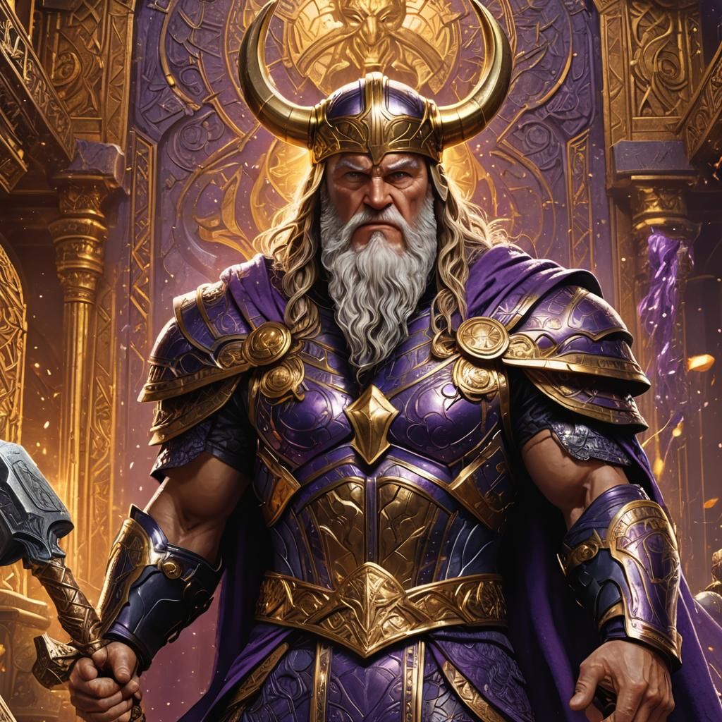 Odin in Asgard: A Marvel Comic Book Cover