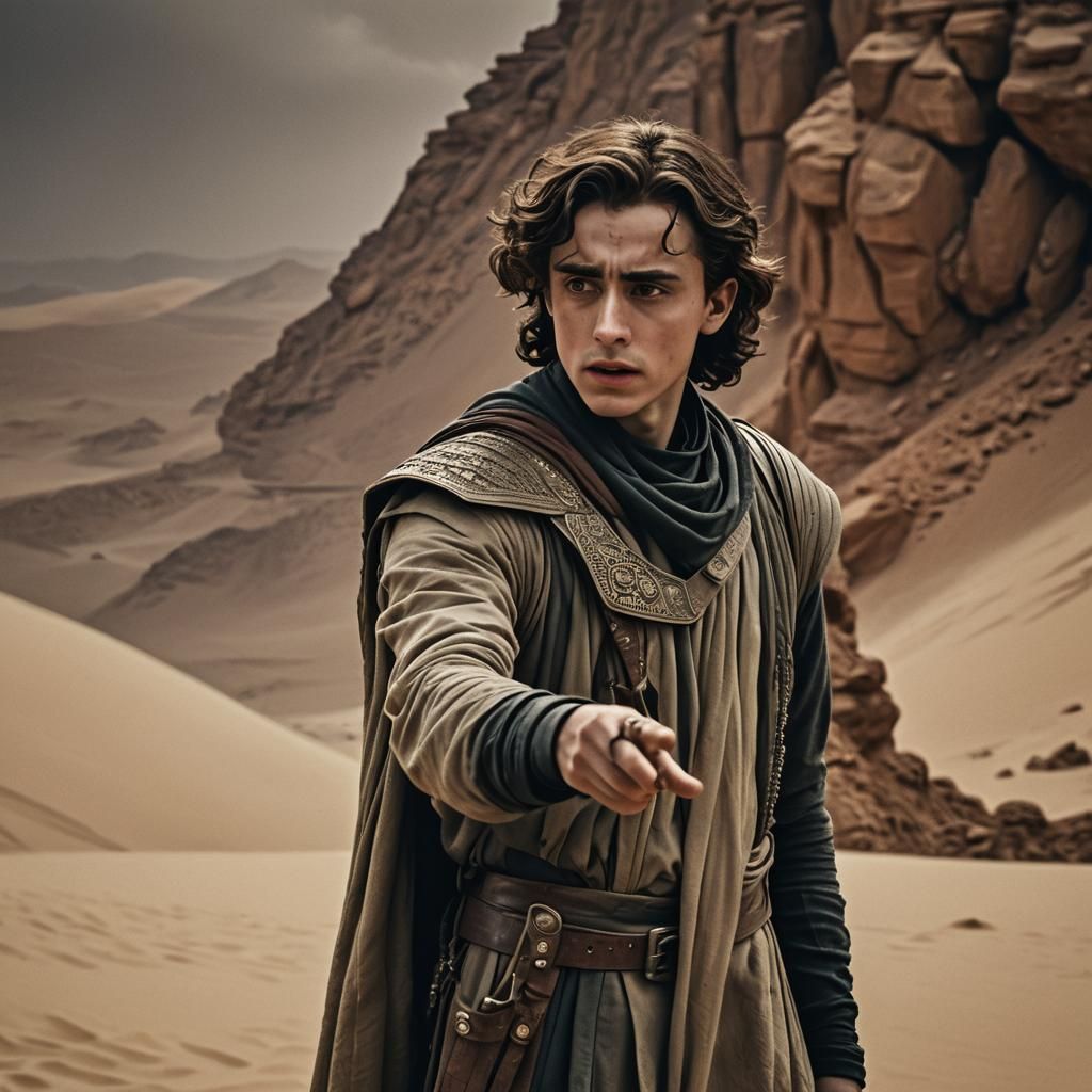 Dune: Fremen Leader Points at Paul Atreides