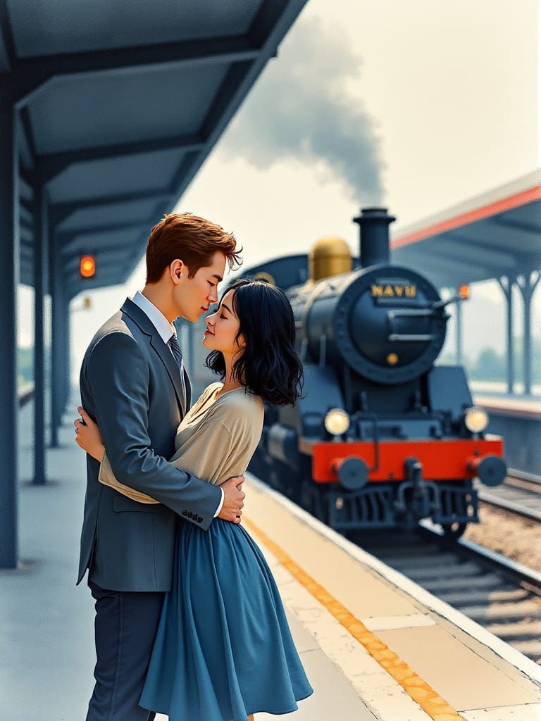 Whispers of Departure in Soft Watercolor