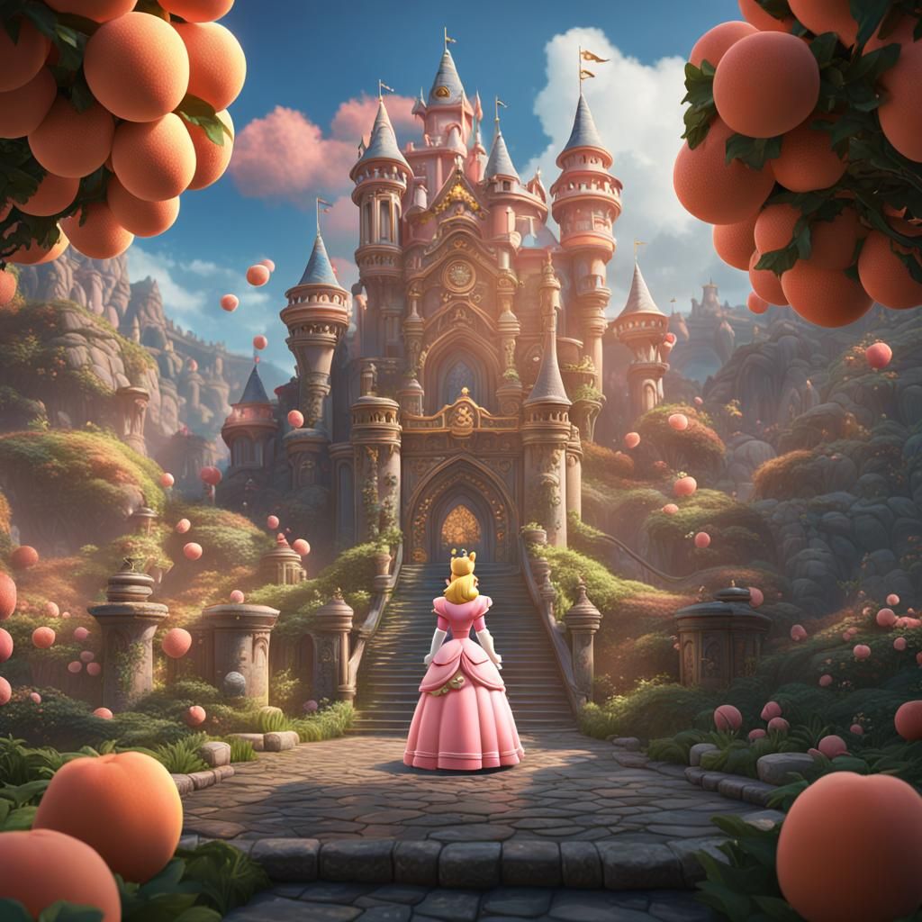 Detailed Princess Peach Fantasy Art
