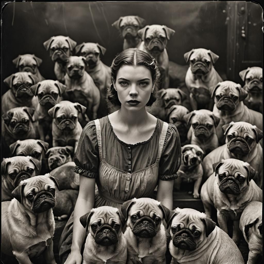 Anya Taylor Joy, (pug life)