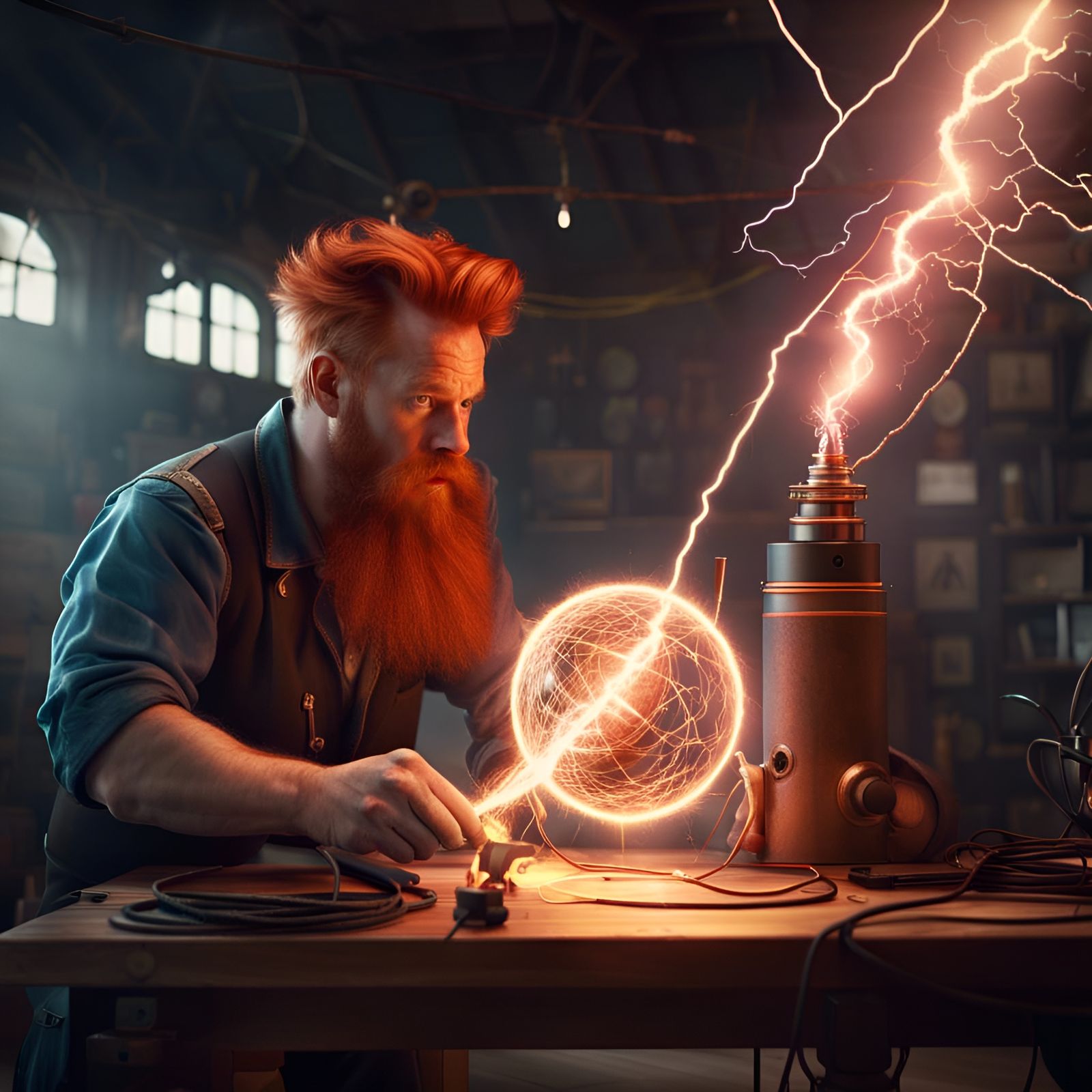 Inventor Creates Ball Lightning with Tesla Coil