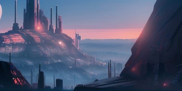 Post-Apocalyptic Robot City in Detailed Matte Painting