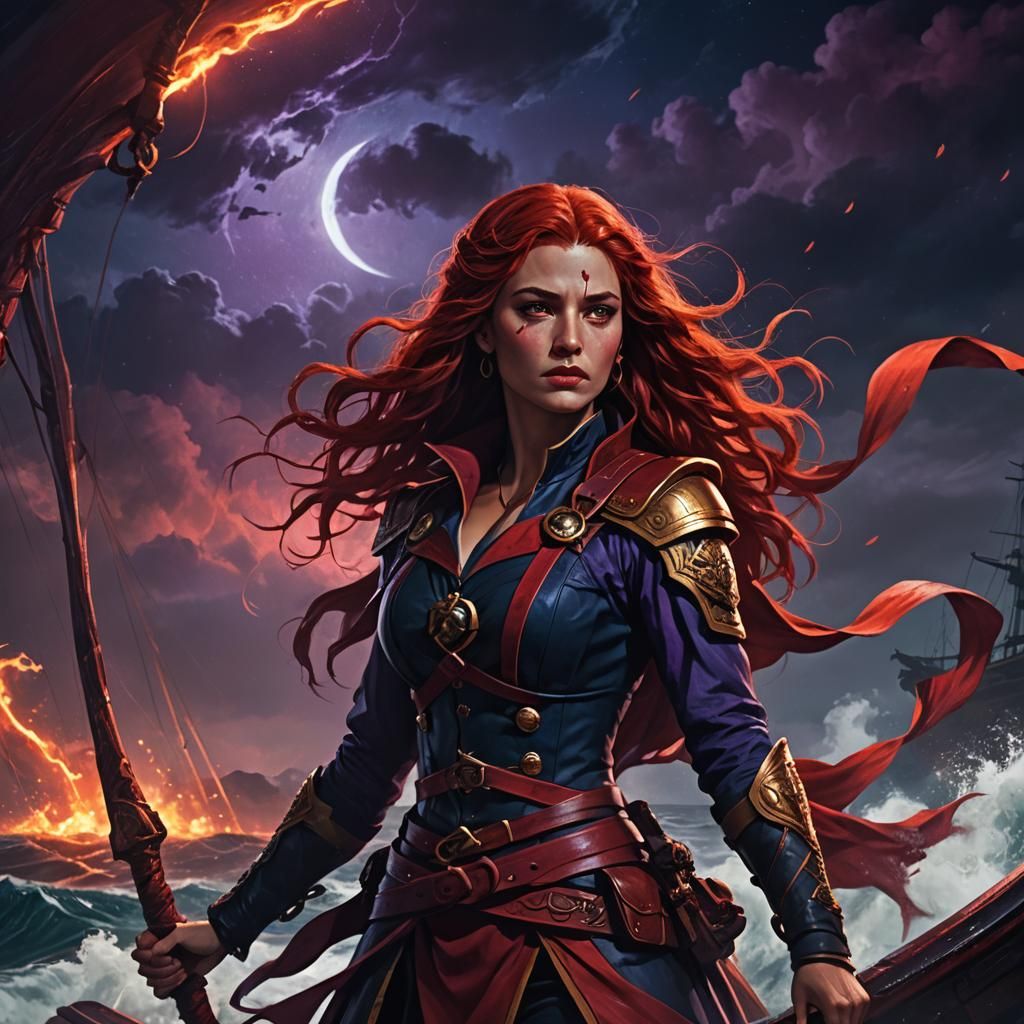 Cinematic Fantasy: Captain Mara on the Scarlet Serpent