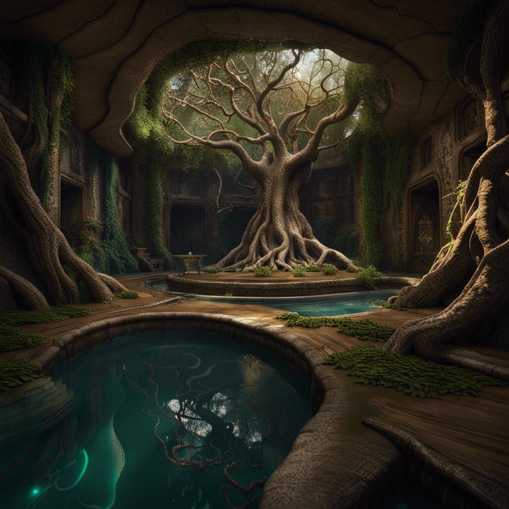 Runestone Vinegar Pool in Dark Fantasy Cavern