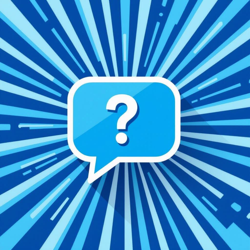 Minimalist Speech Bubble Icon With Question Mark