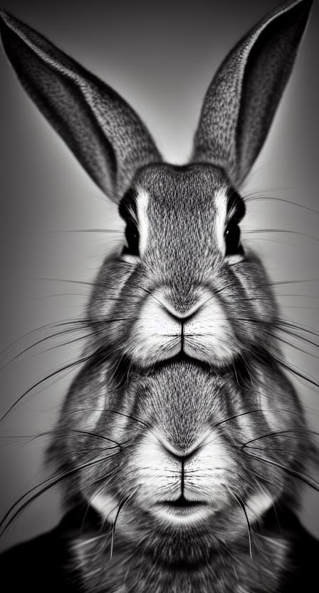 Rabbit Moon: Close-Up Portrait in Ambient Light