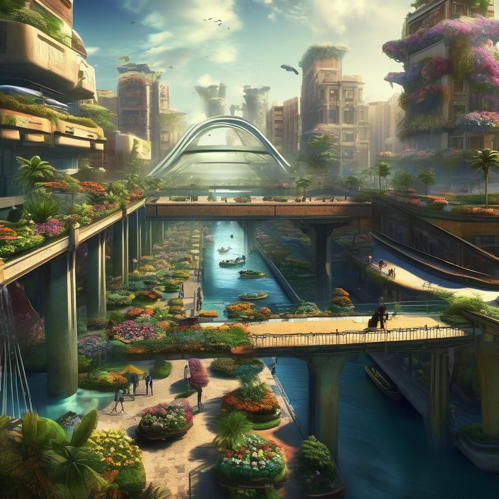 Futuristic Utopia: A Sci-Fi Cityscape Concept Art