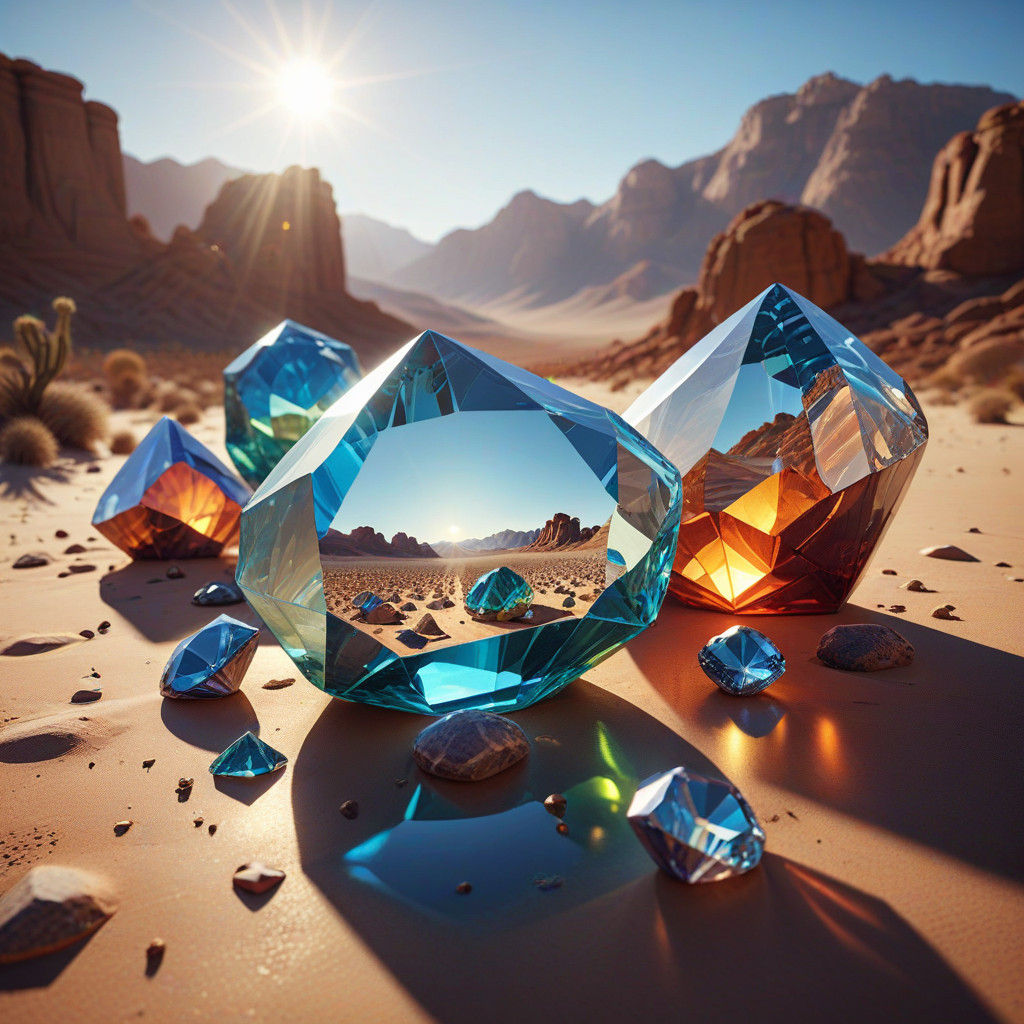 Surreal Gemscape in Photorealistic Detail