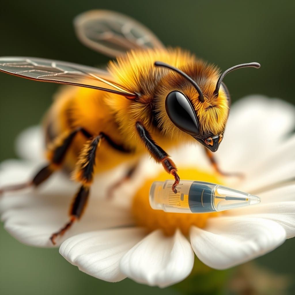 Hyperrealistic Bee Administers Insulin as Cute Diabetic