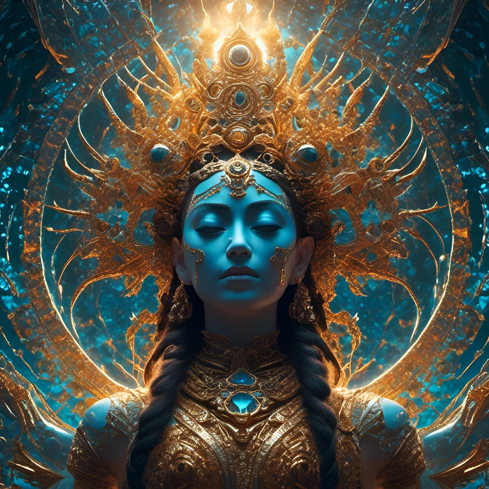 Shakti and Shiva: Epic Cinematic Digital Painting