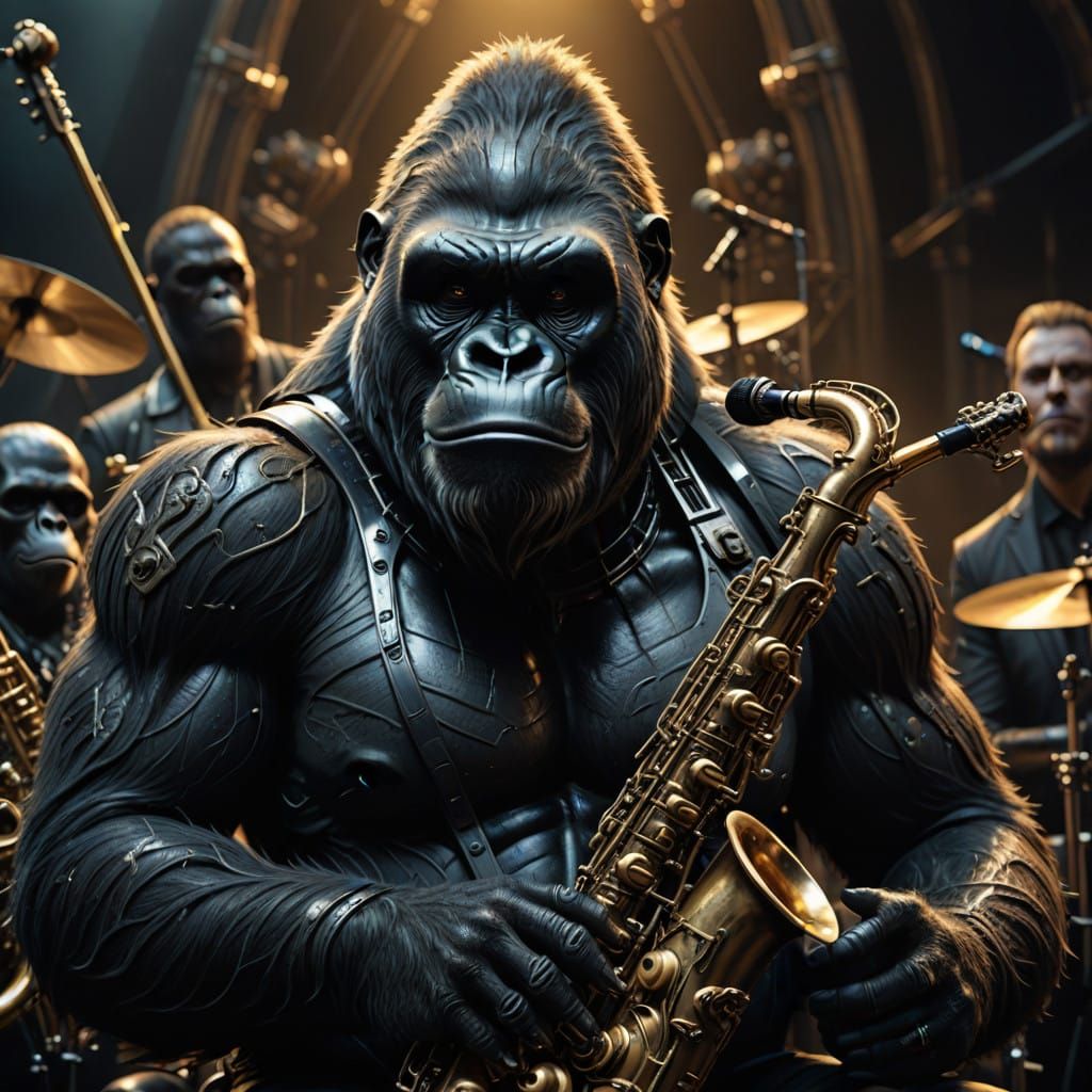 Ape saxophonist