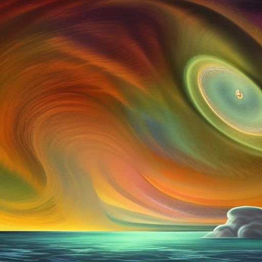 Colorful Spiral Galaxy in Space: Digital Art