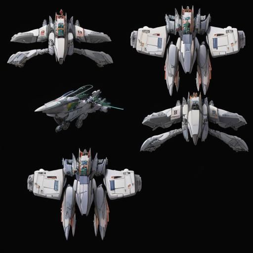 Sci-Fi Combat Robot Game Asset Sheet