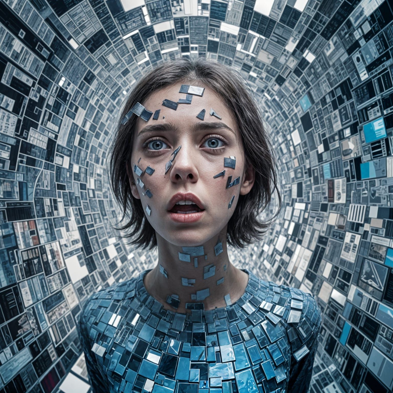 Shocking Split Personality Conceptual Art