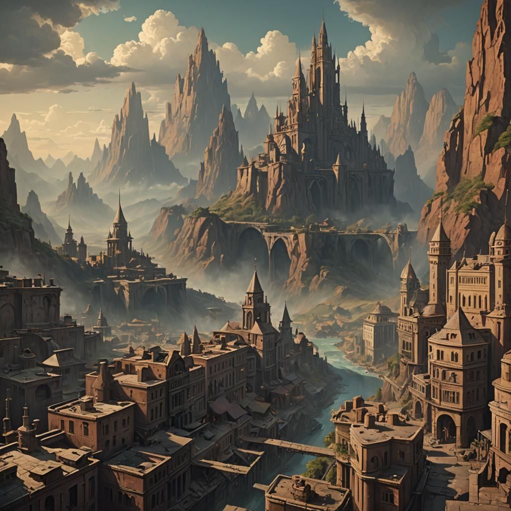 Retro Matte Oil Painting on Canvas