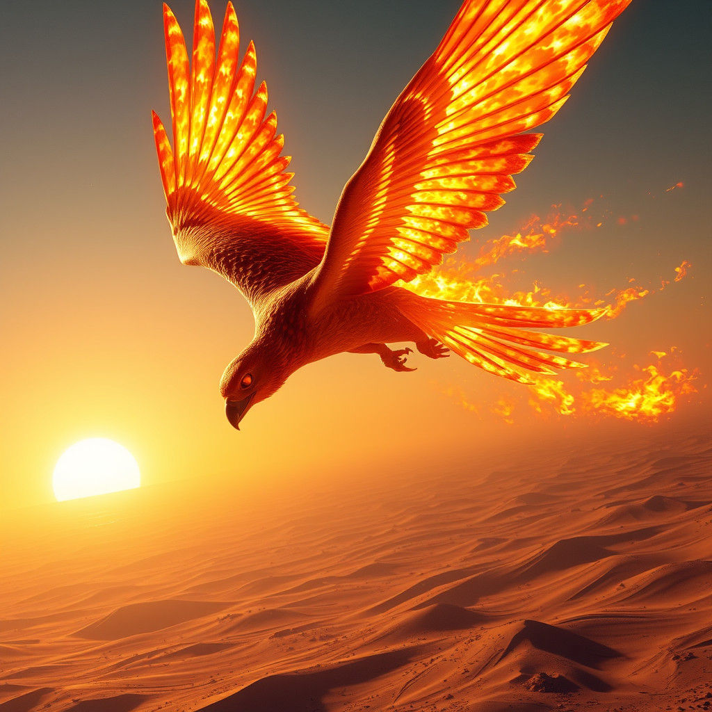 Fiery Falcon Descends in Blazing Glory