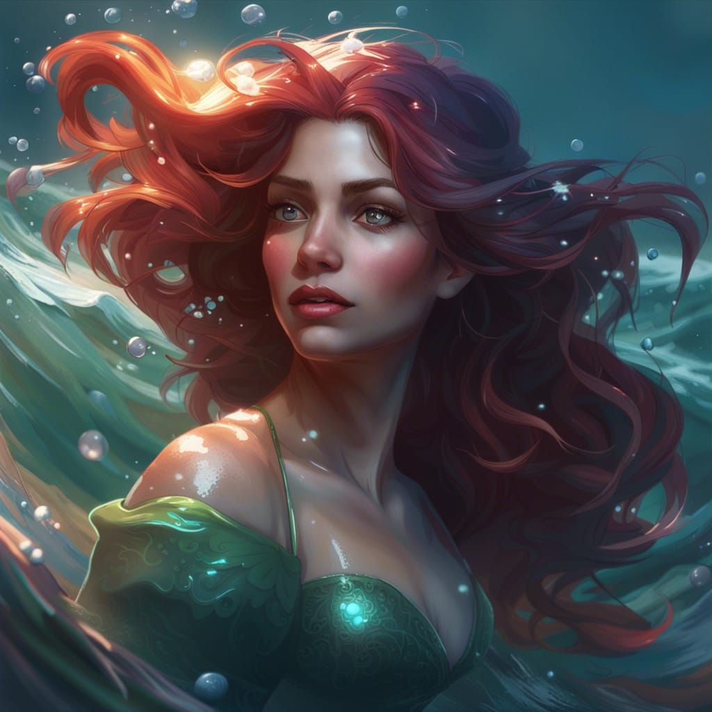 ariel in the sea