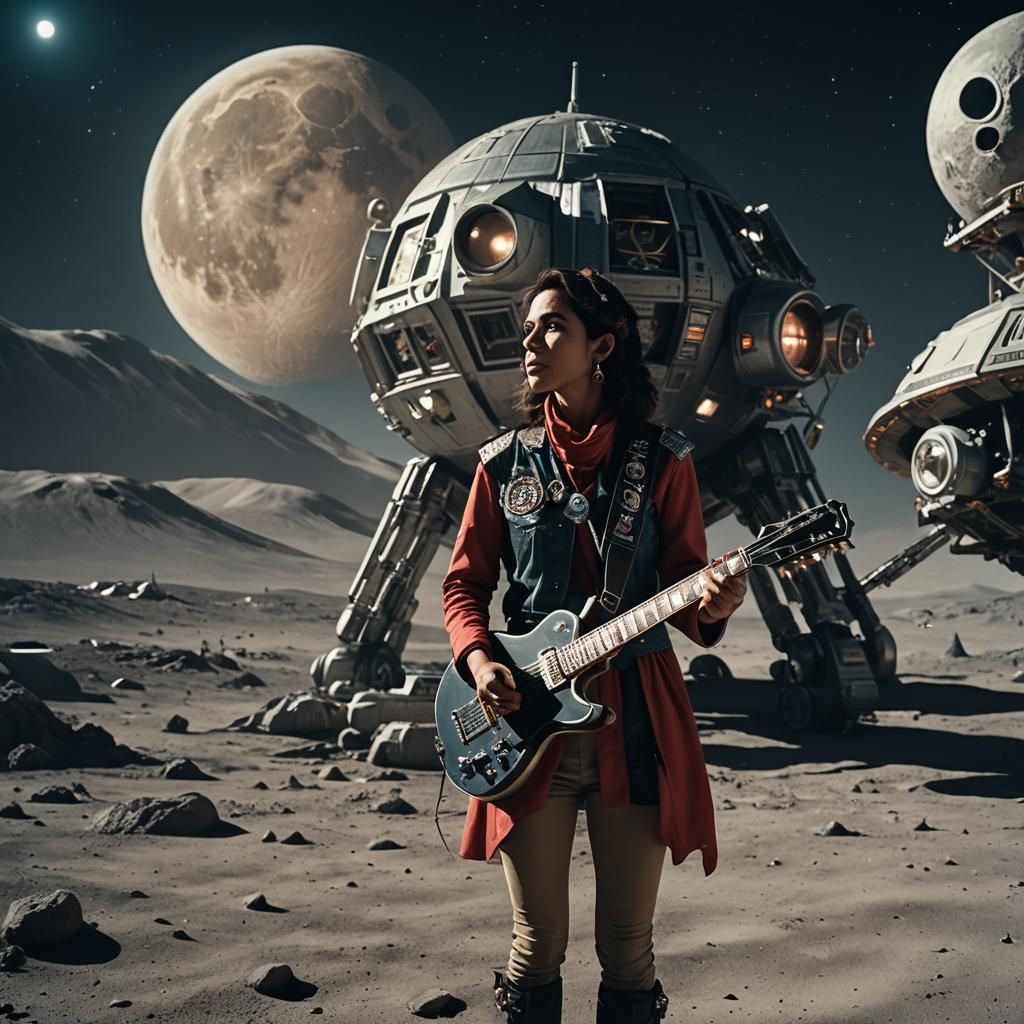 Mexican Rocker Oversees Spaceship on Moon